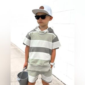 Little Bipsy Short Sleeve Boys Baja Hoodie New with Tag!